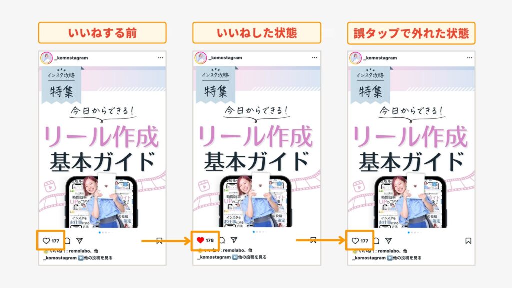 もう1度いいねをする