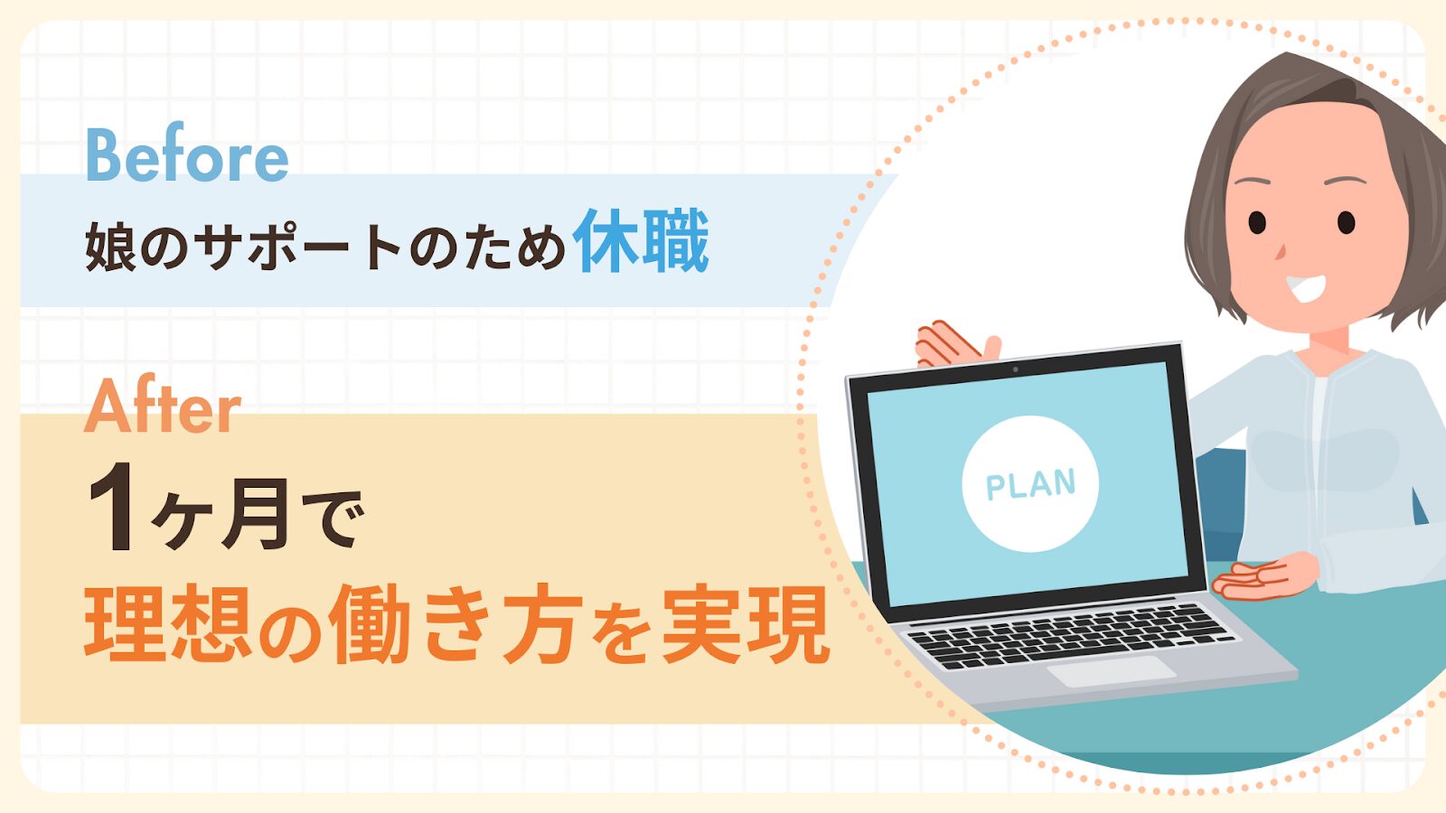 娘のサポートのため給食から1ヶ月で理想の働き方を実現したyoshiさん