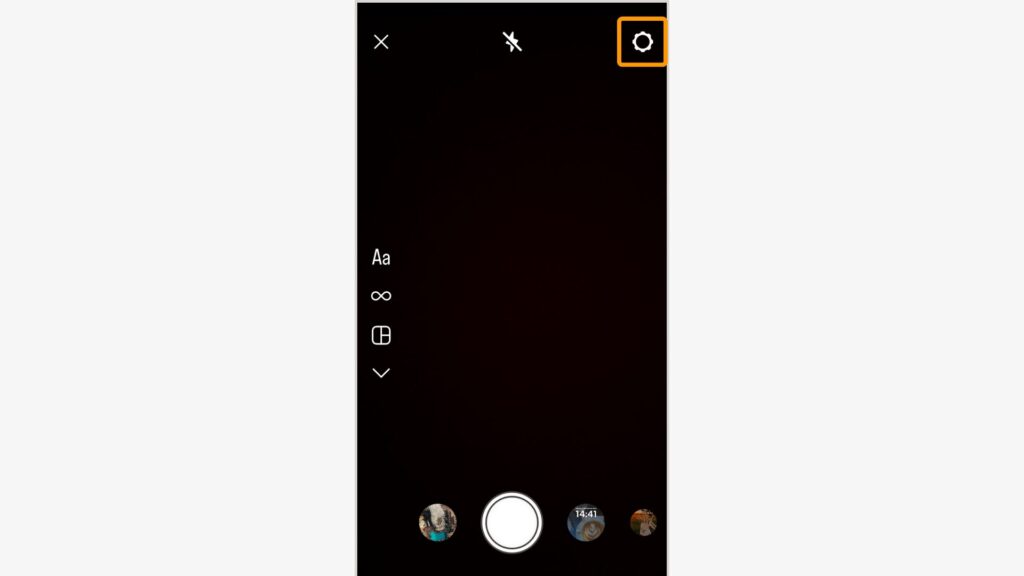 ストーリーズ作成画面から設定する