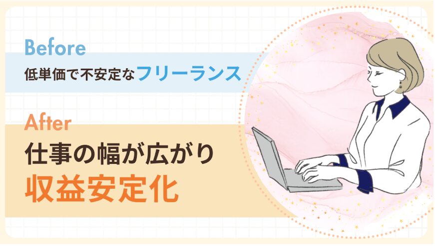 低単価で不安定なフリーランスから収益安定化