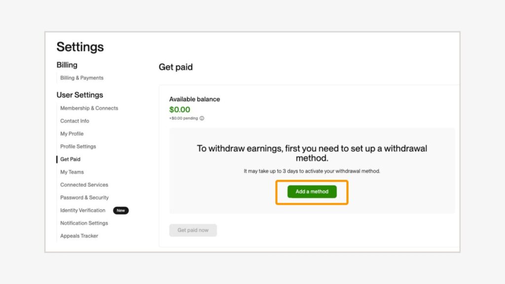 「Add a method」をクリック