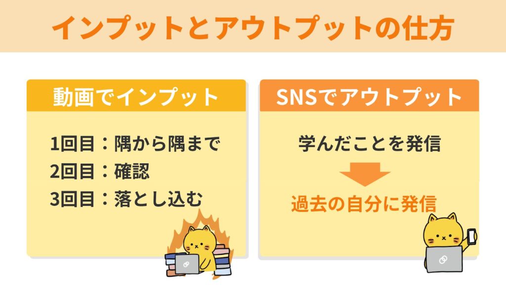 インプットとアウトプットの仕方を意識