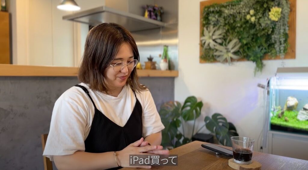 iPadについて語るかおりさん