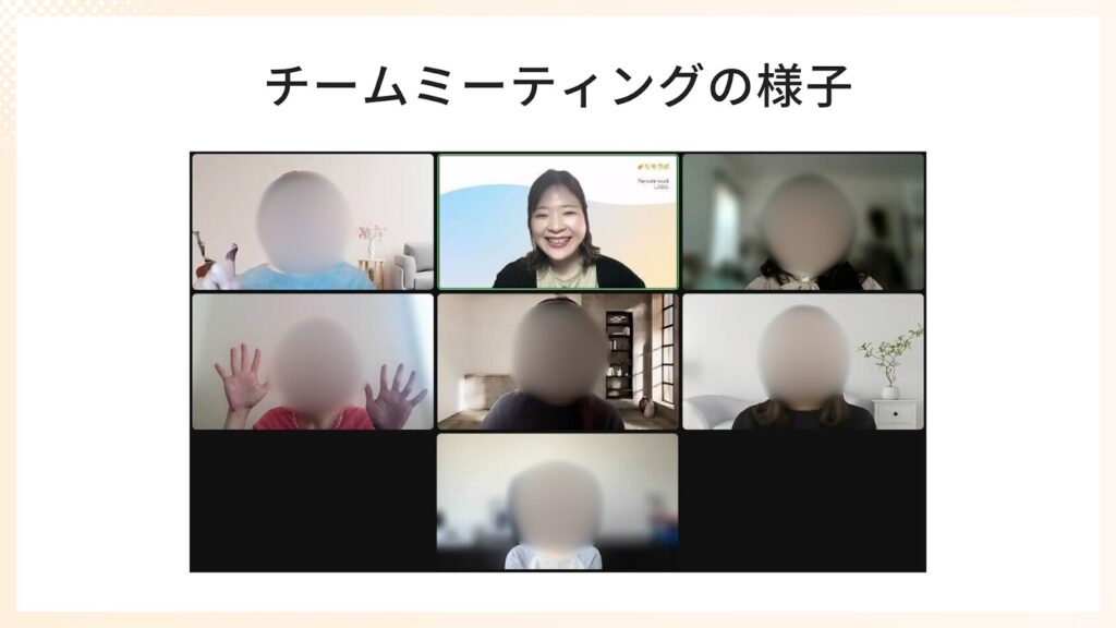 ミーティング参加する参加者の画面